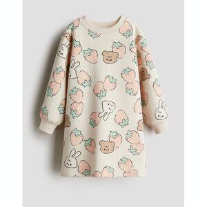 H&M Girls Printed Sweatshirt Dress